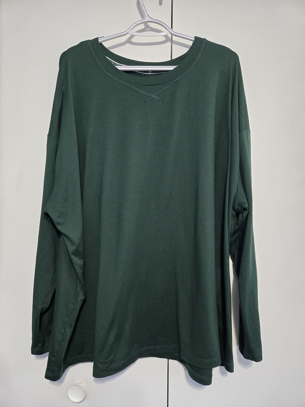 LIVI Lane Bryant 22/24 Green Oversized Long Sleeve Activewear Tunic Top